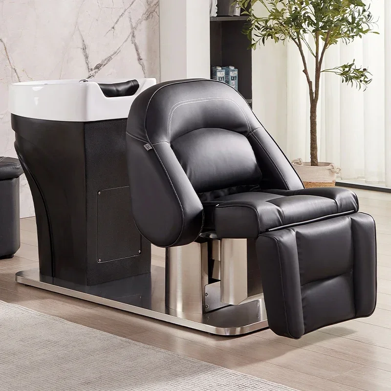 Electric adjustable lift salon Barber hair wash chair shampoo bowl sink shampoo bed