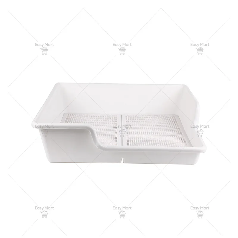 Press-Type Dog Toilet,Anti-Splash Pet Potty Tray with Enclosure,Convenient Indoor Dog Urinal for Small Pets
