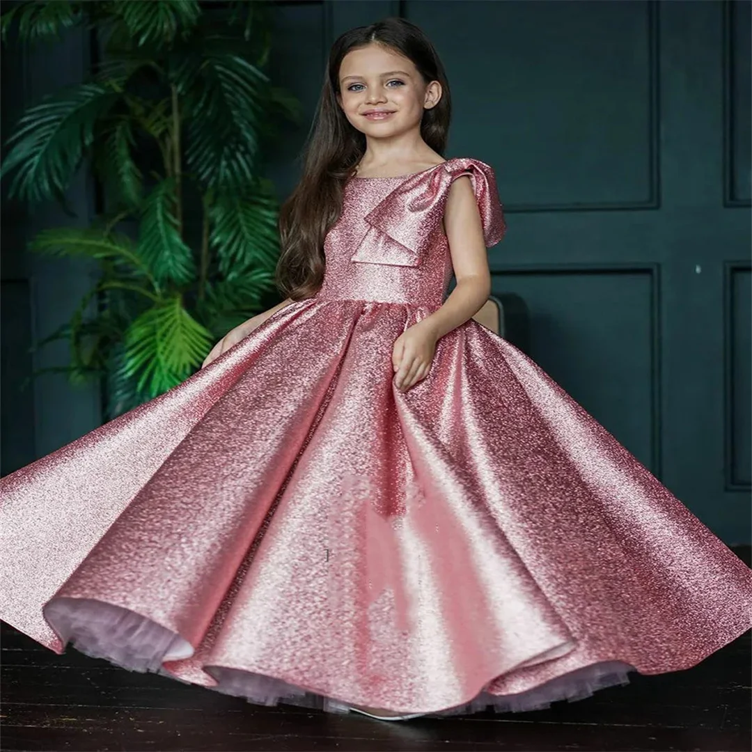 Cswdocy 2027 Customized Sleeveless Flower Girl Dresses Girls' Formal Dresses Dresses Princess Piano Performance Dresses Girls'
