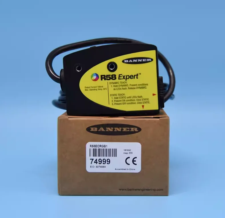 BANNER R58 Expert Original Color Sensor R58ECRGB1 R58ECRGB2 R58ECRGB1Q R58ECRGB2Q