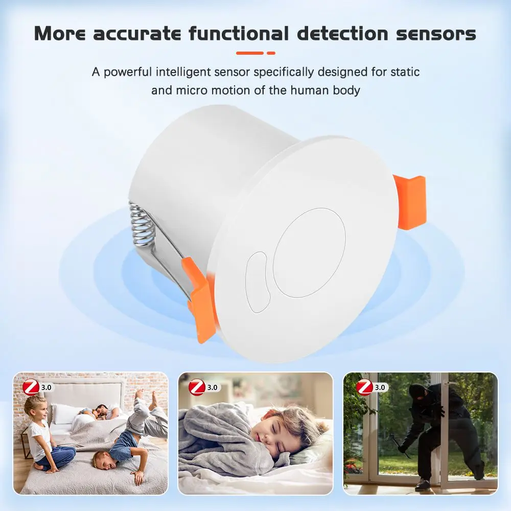 Tuya Zigbee 5.8/24G Human Presence Sensor Wifi MmWave Radar Light Switch Luminosity Detection Static Sensor PIR Motion Sensor