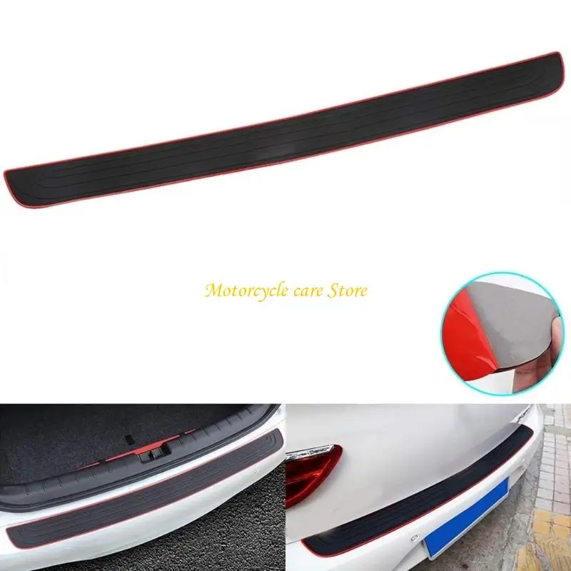 U75F Adhesive Trunk Entry Guard Band, Flexible Rubber Rear Bumper Cover for Cargo Loading Wear Control on Curved Openings
