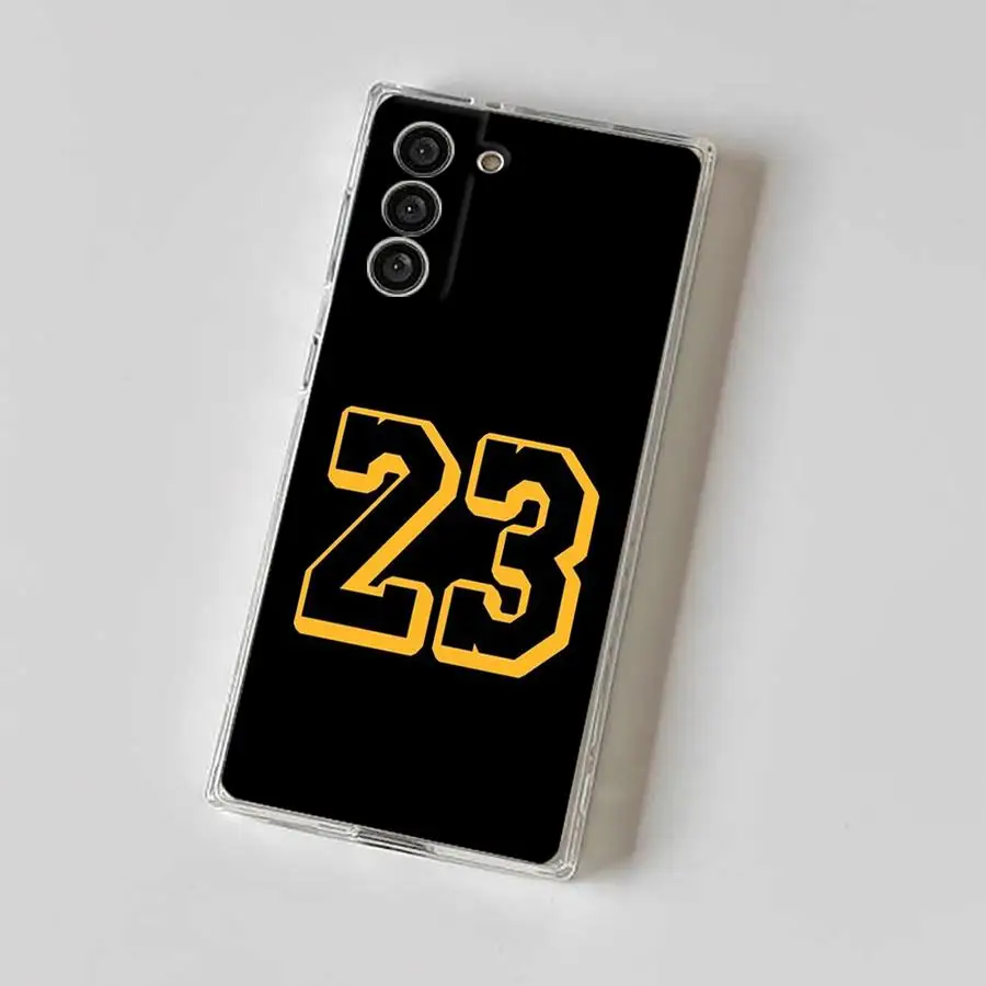 Basketball Number 23 24 Legend Case for Samsung Galaxy S22 S21 S25 Ultra S24 FE S10 Plus S23 S20 Note 10 20 Ultra Clear Soft