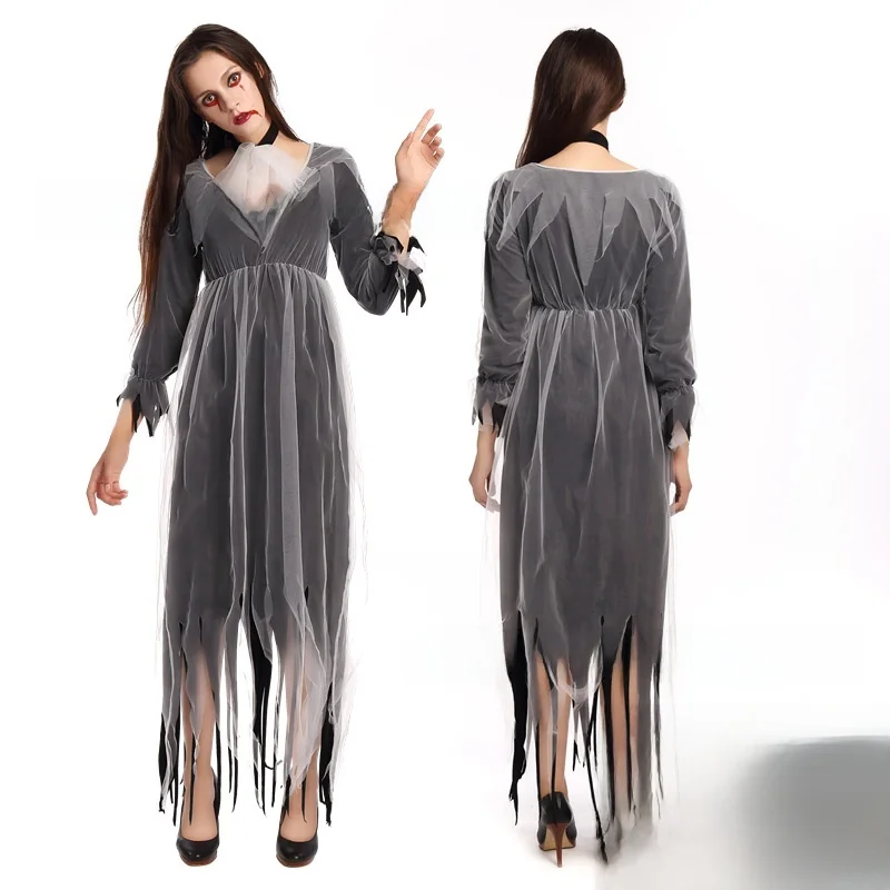 Plus Size Halloween Hochzeit Geist Zombie Kostüm Erwachsene Bühne Teufel Outfit Damen Traditionelles chinesisches ethnisches Kostüm