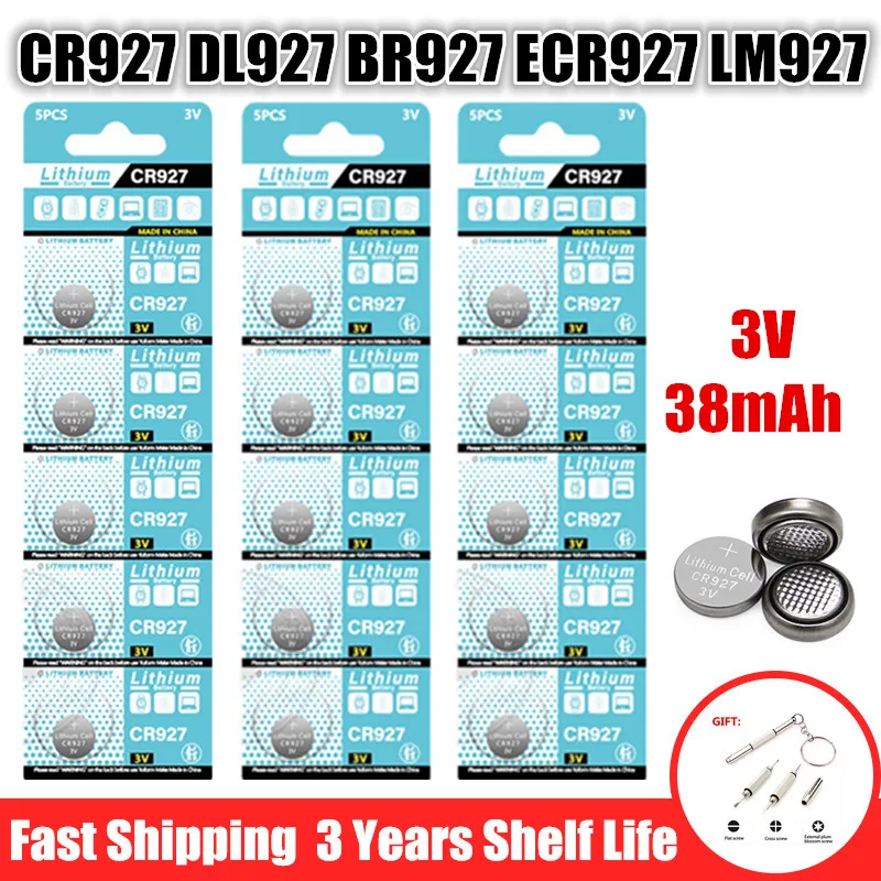 2-70PCS 3V Lithium Batteries CR927 CR 927 DL927 BR927 CR927-1WFor Remote Control Light Toy Clock Watch Button Coin Cells