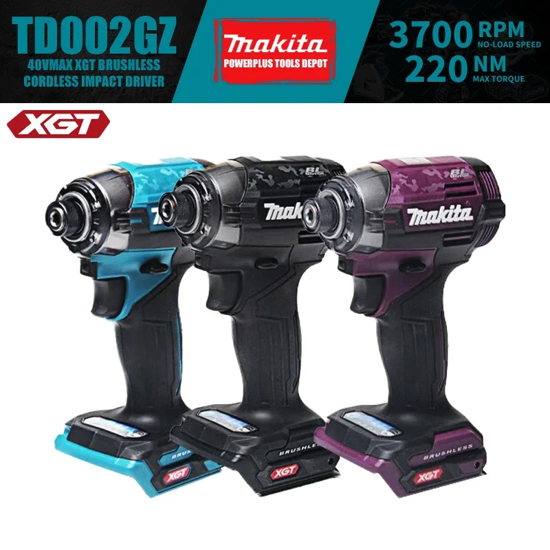 Makita TD002GZ Brushless Cordless Impact Driver XGT 40V Power Tools 3700RPM 220NM