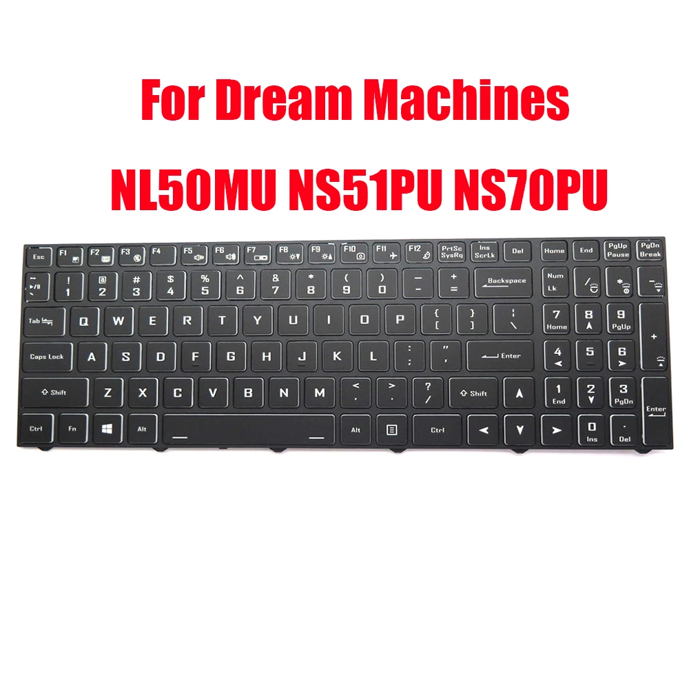 

Laptop Keyboard For Dream Machines NL50MU NS51PU NS70PU English US Black Without Backlit New