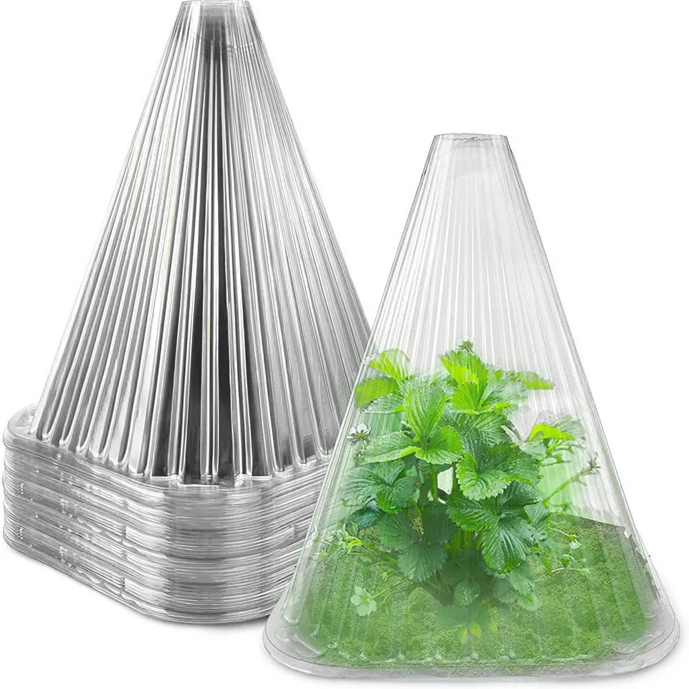 Garden Plant Bell Covers Reusable Plastic Cloches Protect Vegetables Flowers Herbs from Frost Birds and Snails