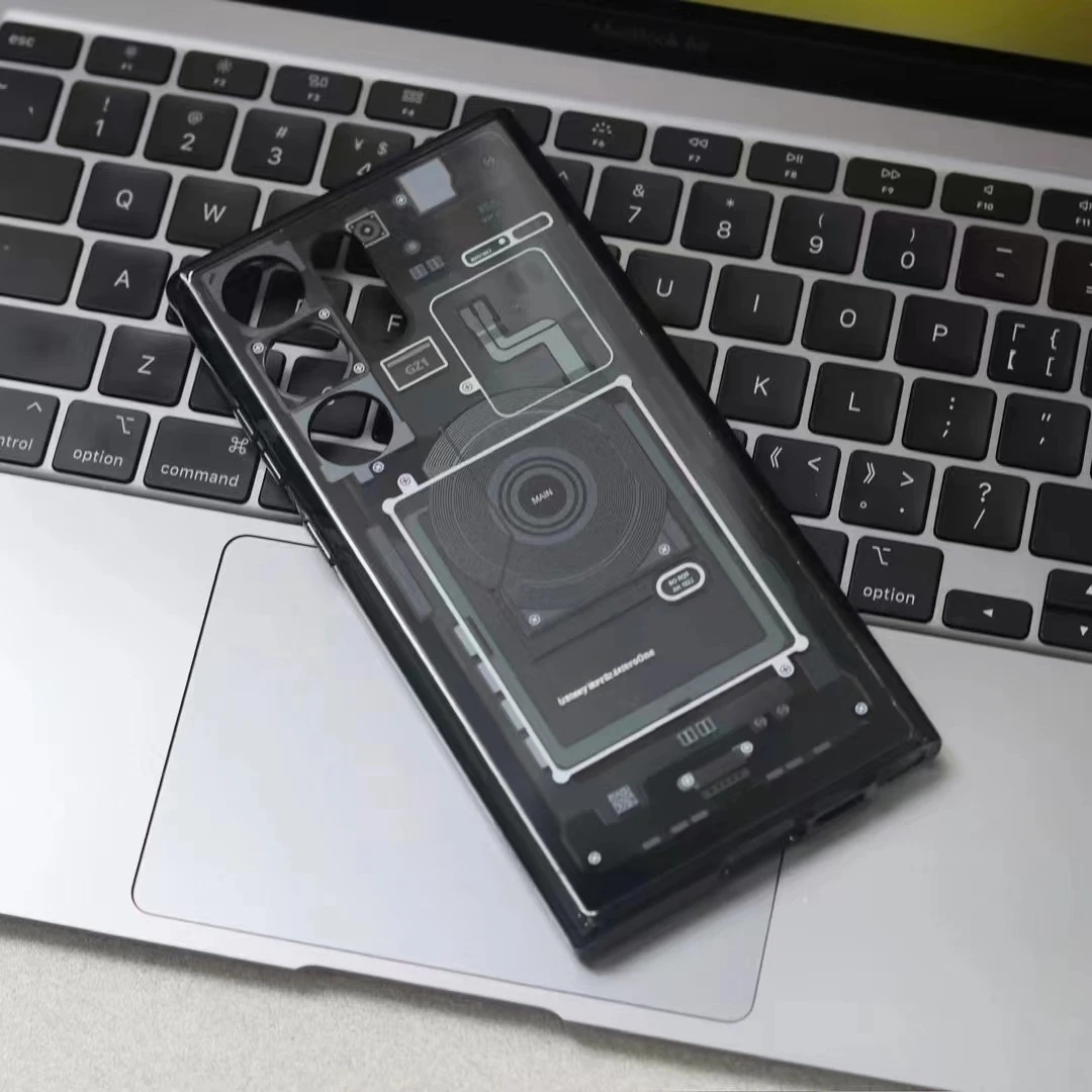 Technology Case for Samsung S24 S24 Ultra S23 Fine Hole Circuit Board Magnetic Anti-fall Phone Case for Samsung S24 S23 Series