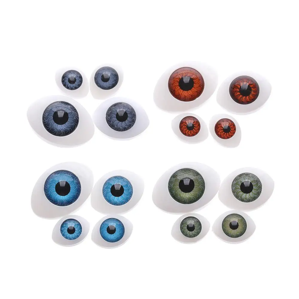 20Pcs Doll Safety Eyes DIY Craft Dinosaur Eye Animal Toys Puppet Making Accessories 4 sizes 4 colors Plastic Doll Eyes