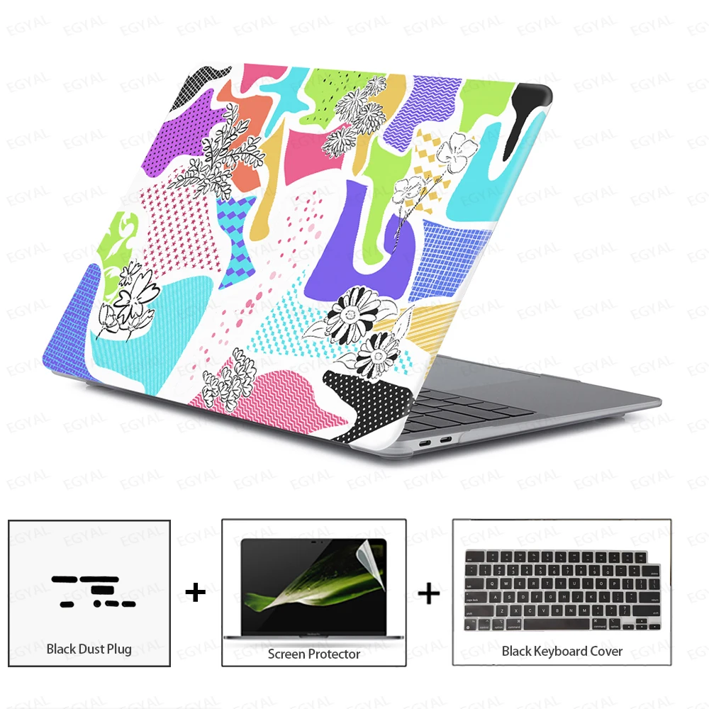 UV Print Shell Laptop Case for MacBook Air 15 M4 2025 A3241 screen protector & keyboard cover MacBook Pro 13 14 16 M2 Max Funda