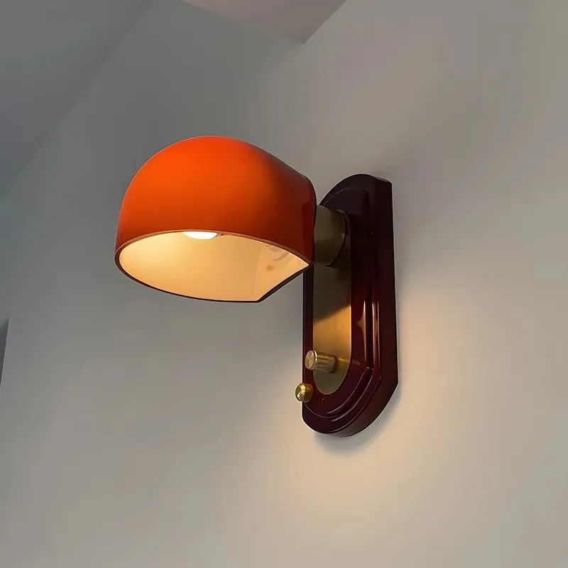 

Medieval vintage Republic of China style bedroom bedside wall lamp American retro home bathroom balcony entrance wall lamp