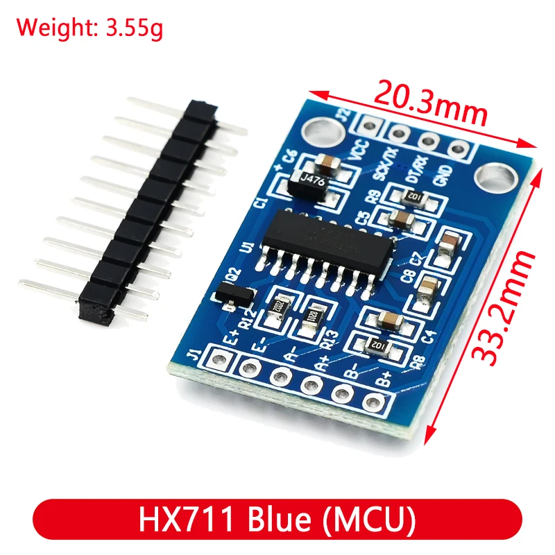 HX711 AD Module Body Load Cell Weighing Sensor Pressure Sensor+4Pcs 50kg Human Scale Load Cell Weight Sensors+Measurement Tools