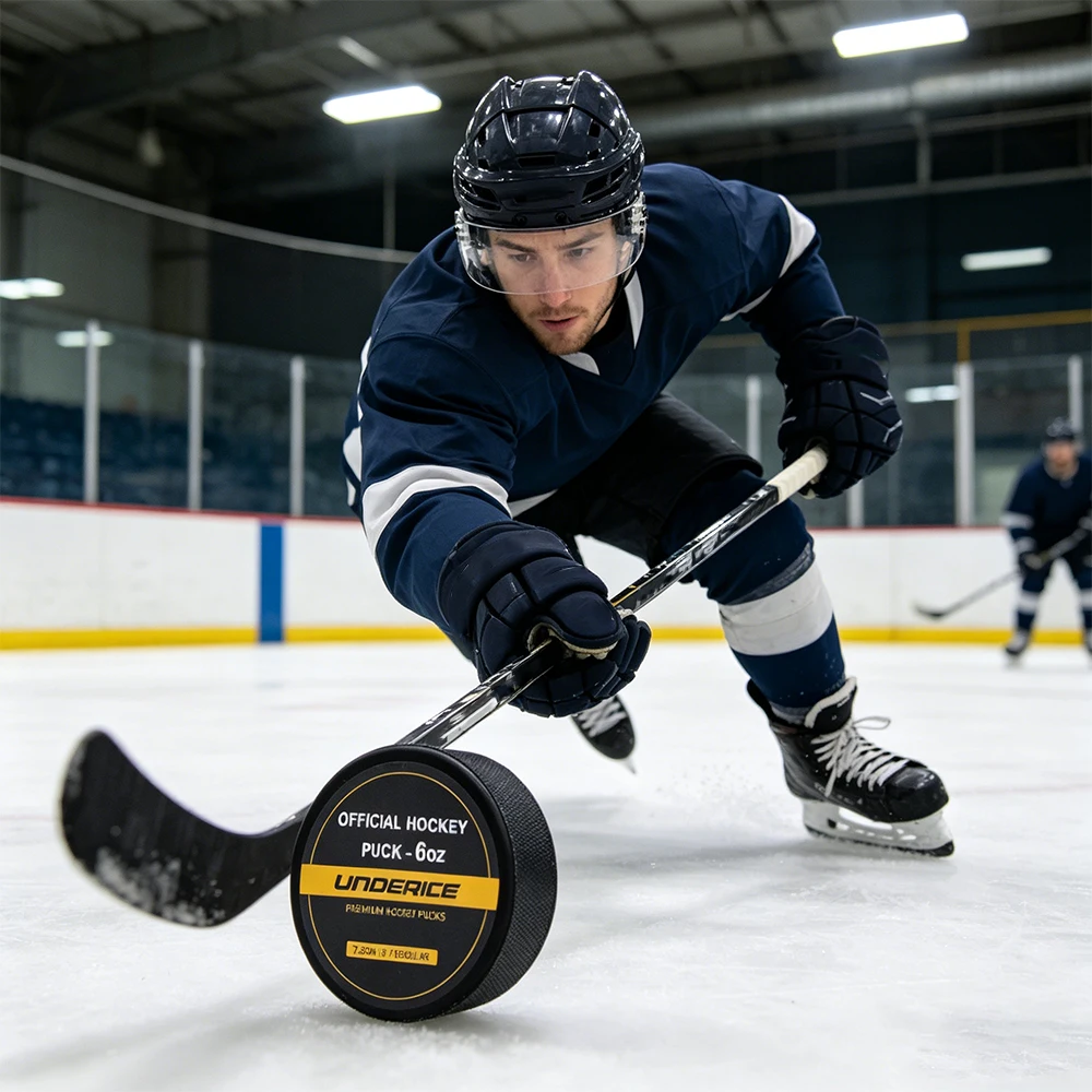 UICE Solid Ball Ice Hockey Puck 1pc Floorball Ice Hockey Puck Resistant for Practicing Classic Training Hockey Accessories