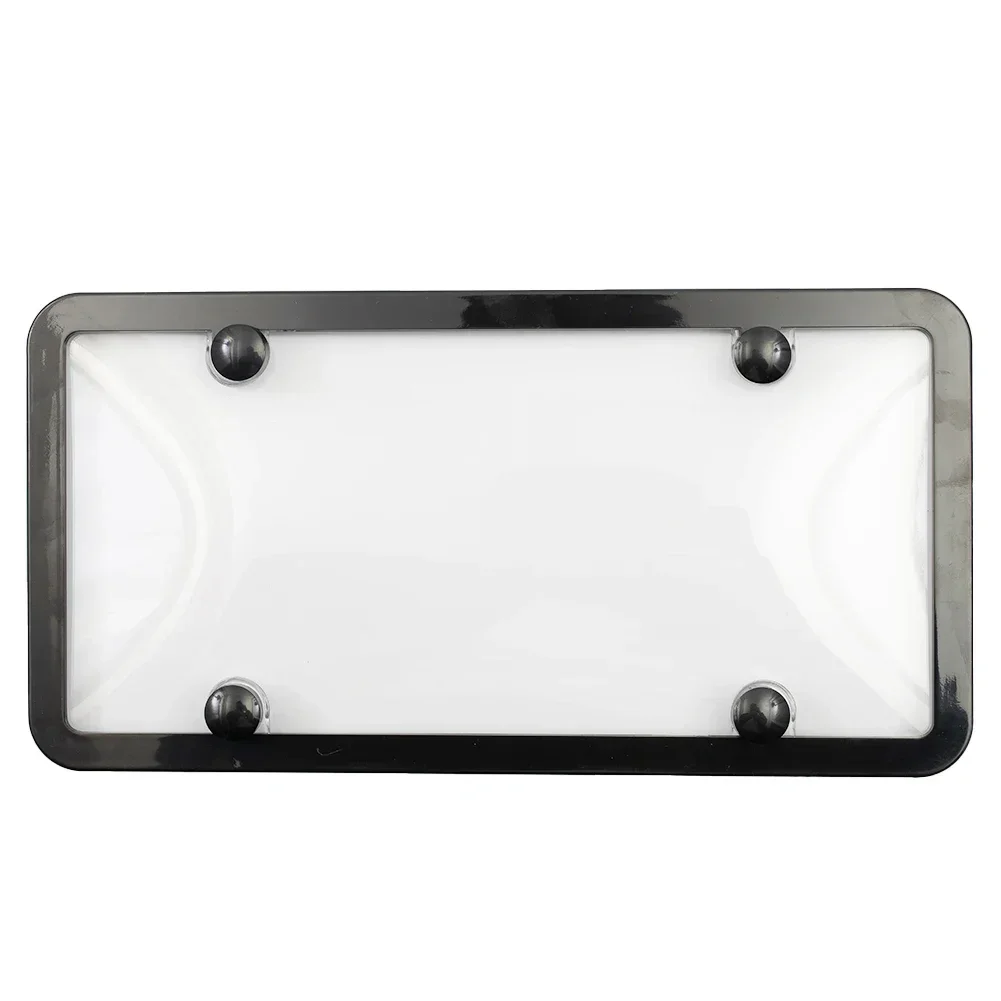 2pcs Clear Reflective Anti Speed Red Light Toll Camera Stopper License Plate Cover Protector Tag Frame Holder Mount