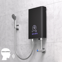 110V/220V Instant Water Heater Bathroom Kitchen Wall Mounted Electric Water Heater Tankless Water Heater with Voice Control