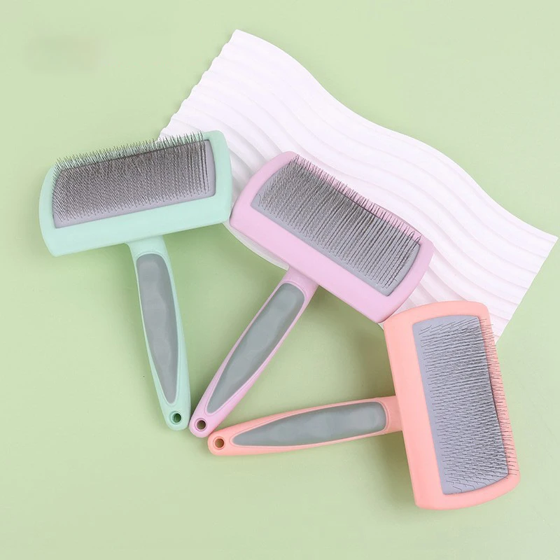 

Durable ABS Pet Hair Brush for Medium Large Dogs Open Knoting Resilience Stainless Steel Pet Hair Removal Tool Brosse Pour Chien