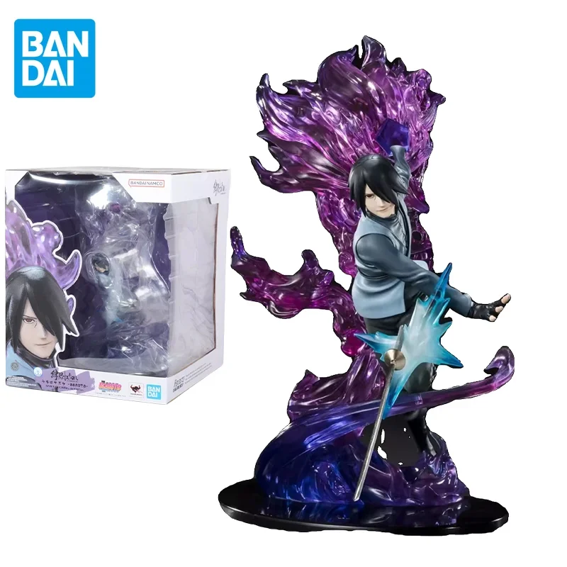 Bandai Original NARUTO Anime Figure Figuarts Zero Uchiha Sasuke Trammels Action Figure Toys for Kids Gift Collectible Model