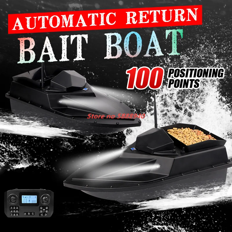 Update 100GPS Position RC Fishing Bait Boat 500M 2KG Large Size Hopper Smart Cruise Hook Remote Control Bait Boat Nesting Boats