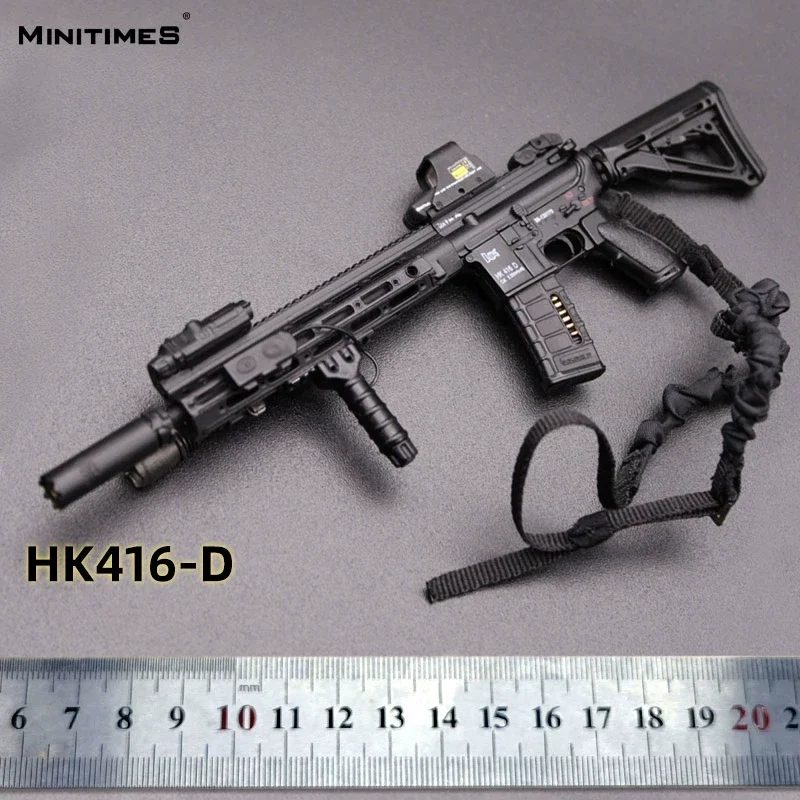 1/6 MINITIMES HK416 M4 Assault Rifle Plastic Weapon Model Soldier Accessories Figure Toys