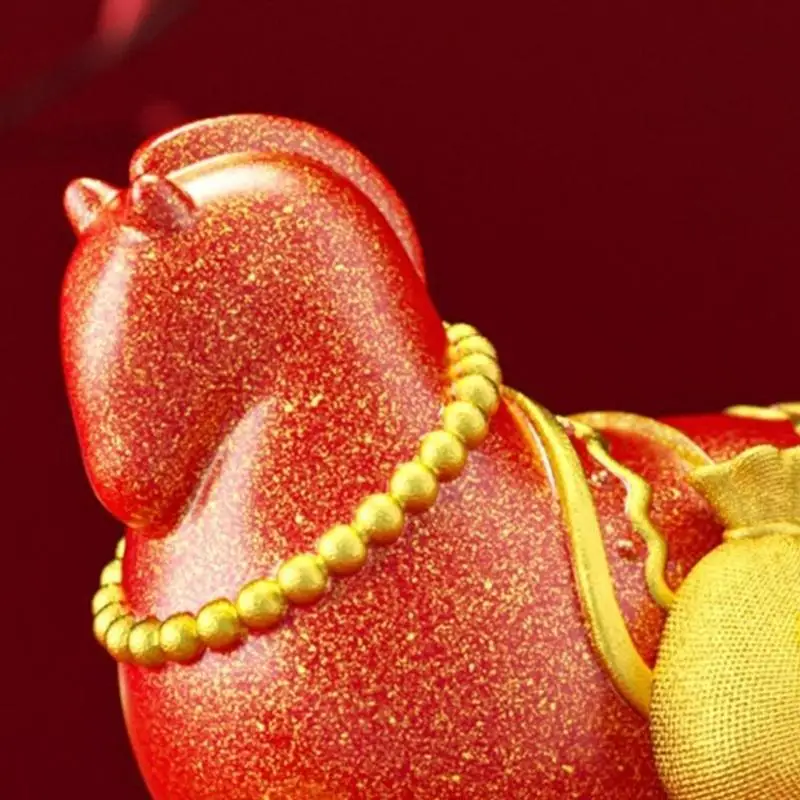 

QX2E Китайские новогодние фигурки лошадей Новогодние украшения Мини-статуи зодиаков из смолы