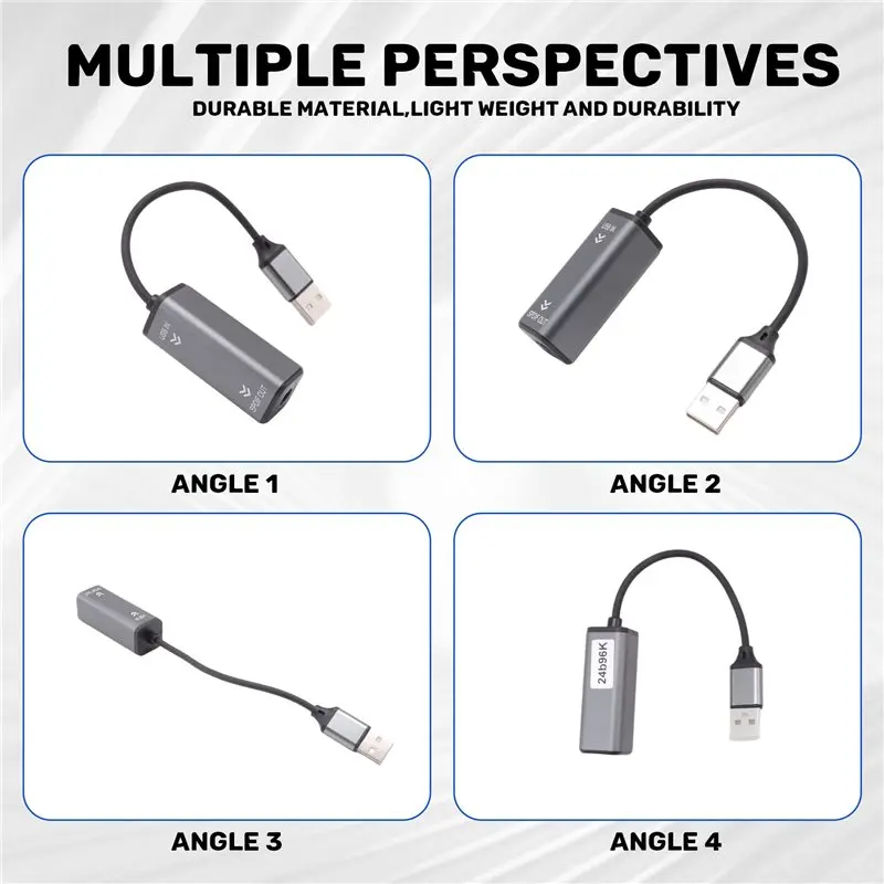 USB To Optical Audio Converter USB To SPDIF Adapter 24Bit/96KHZ Audio Adapter For Connecting Laptop To Soundbar