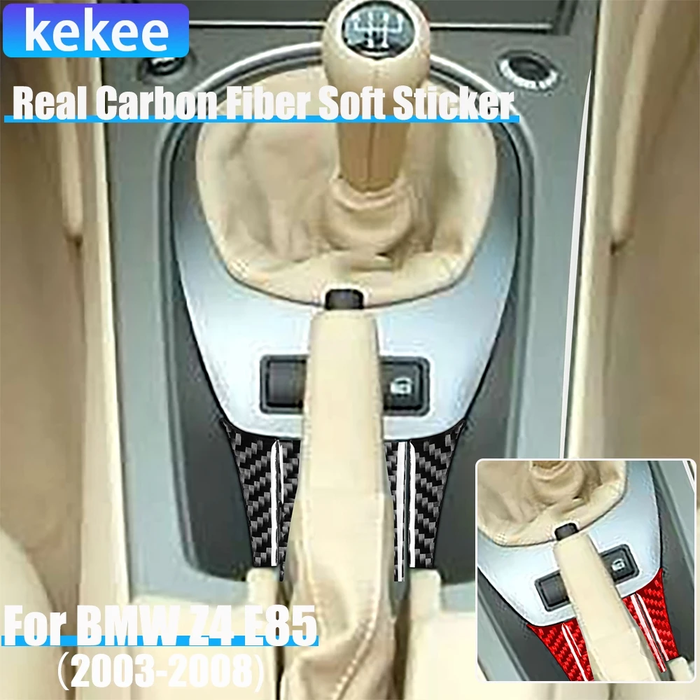 

Real Carbon Fiber Car Accessories Center Cup Holder Decorative Cover Soft Sticker For BMW Z4 E85 2003 2004 2005 2006 2007 2008