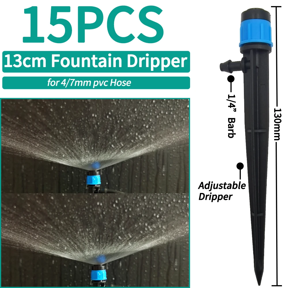 OASIS Gewächshaus Bewässerung Sprinkler Tropfbewässerung Garten Einstellbare Nebel Emitter Stake Micro Spray Rotierende Düse – Detail 5