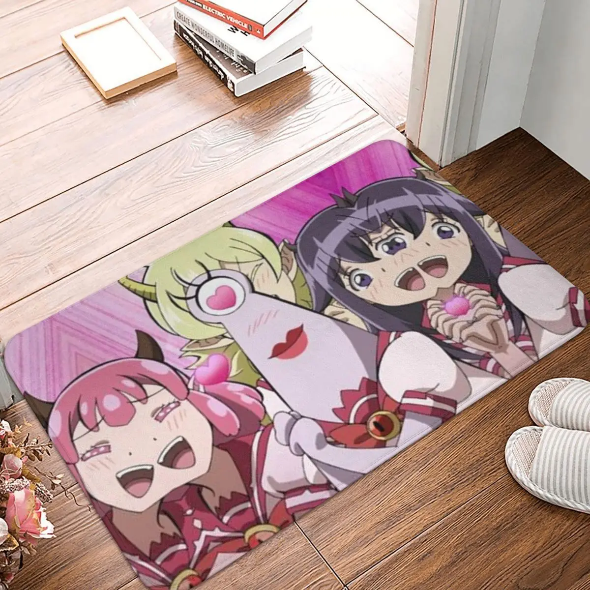 Mairimashita Iruma Kun Bathroom Mat Doormat Flannel Carpet Outdoor Rug Home Decor