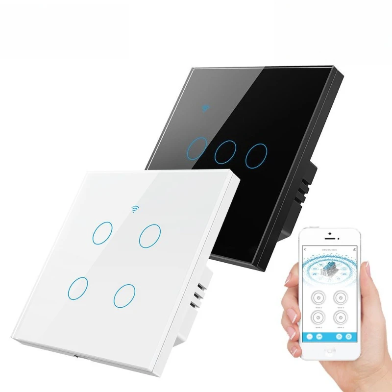 

Smart touch panel switch, single live wire and zero live wire universal