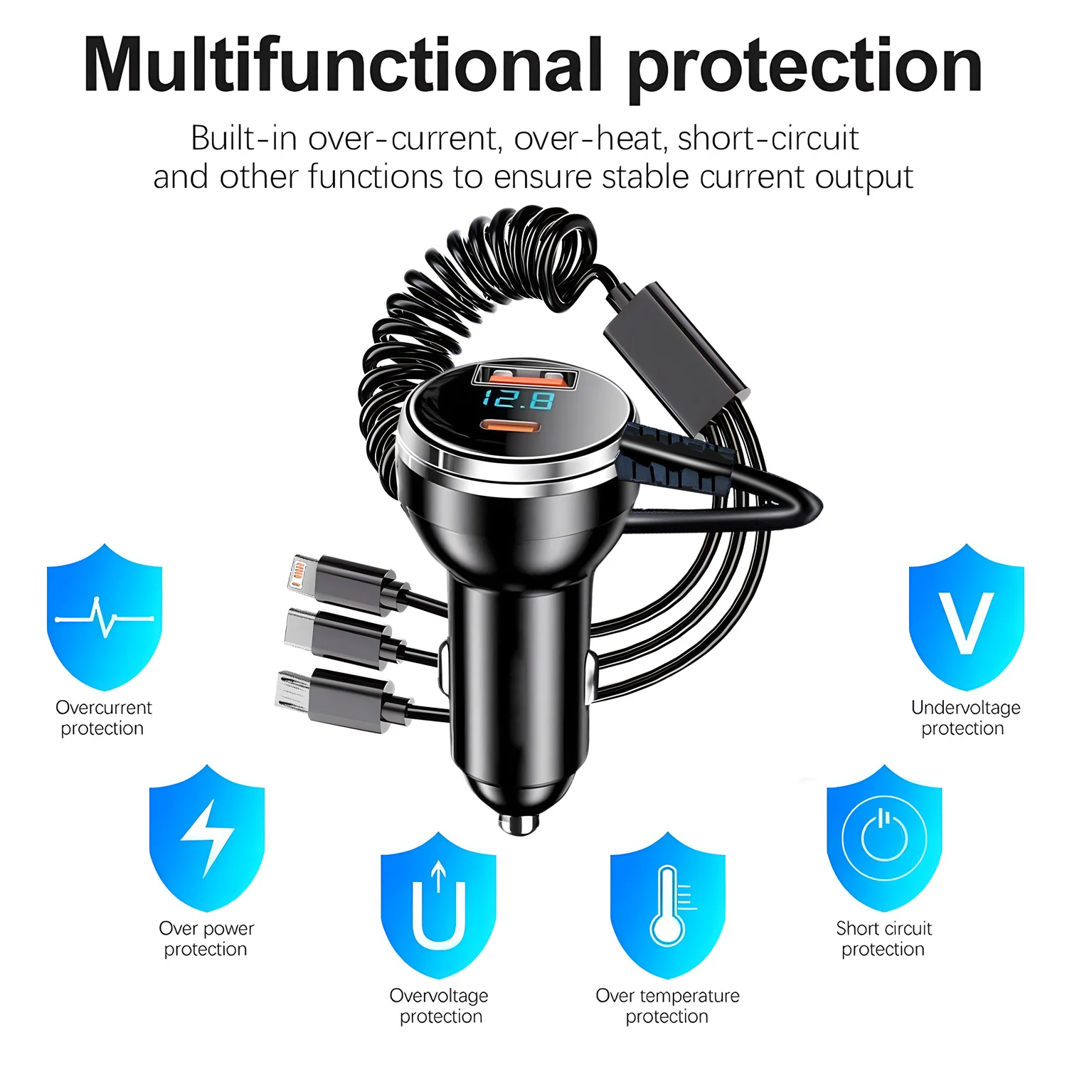 230W Car Charger 5 …