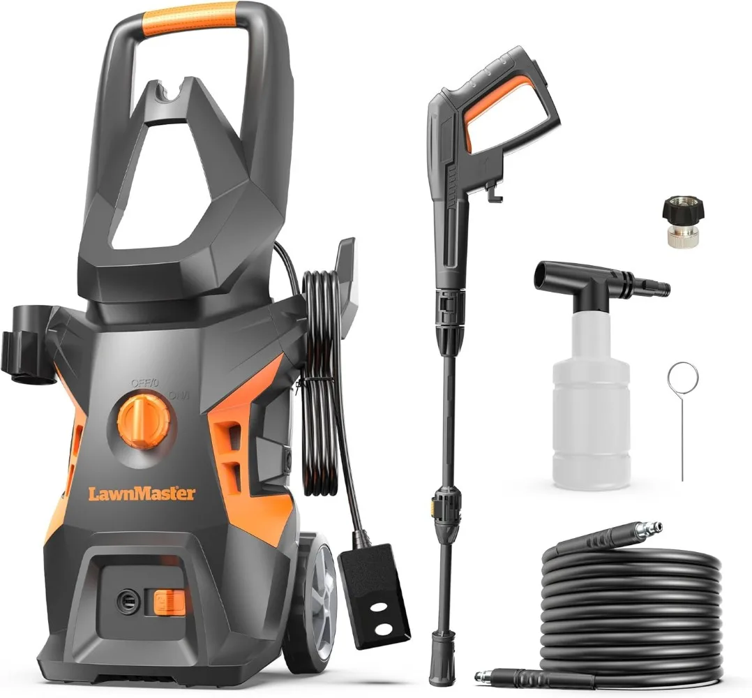 Electric Pressure Washer 13 Amp 1.4 GPM 2100 Max PSI with Foam Bottle Suitable for Removing Dirt, Rust and Dirt