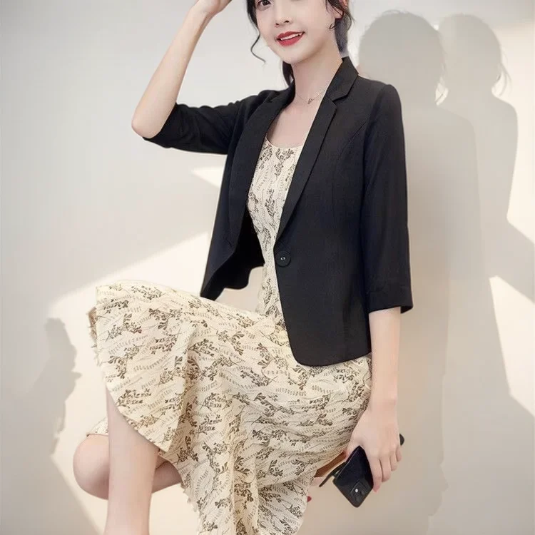 

Blazers Womans Baptism Mom Batiste Boyfriend Church Modest Ensemble Point Collar Embroidered Dove Motif Cuff Breathable Sweaters