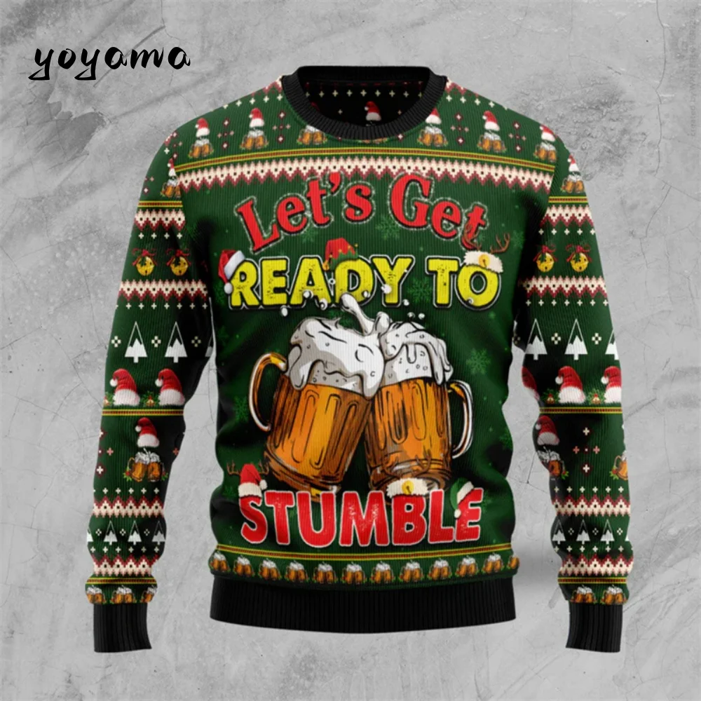 

Beer Lover Ugly Christmas Sweatshirt for Men 3D Print Beer Sweatshirt Merry Christmas Pullovers 2026 New Year Y2k Clothes Mans