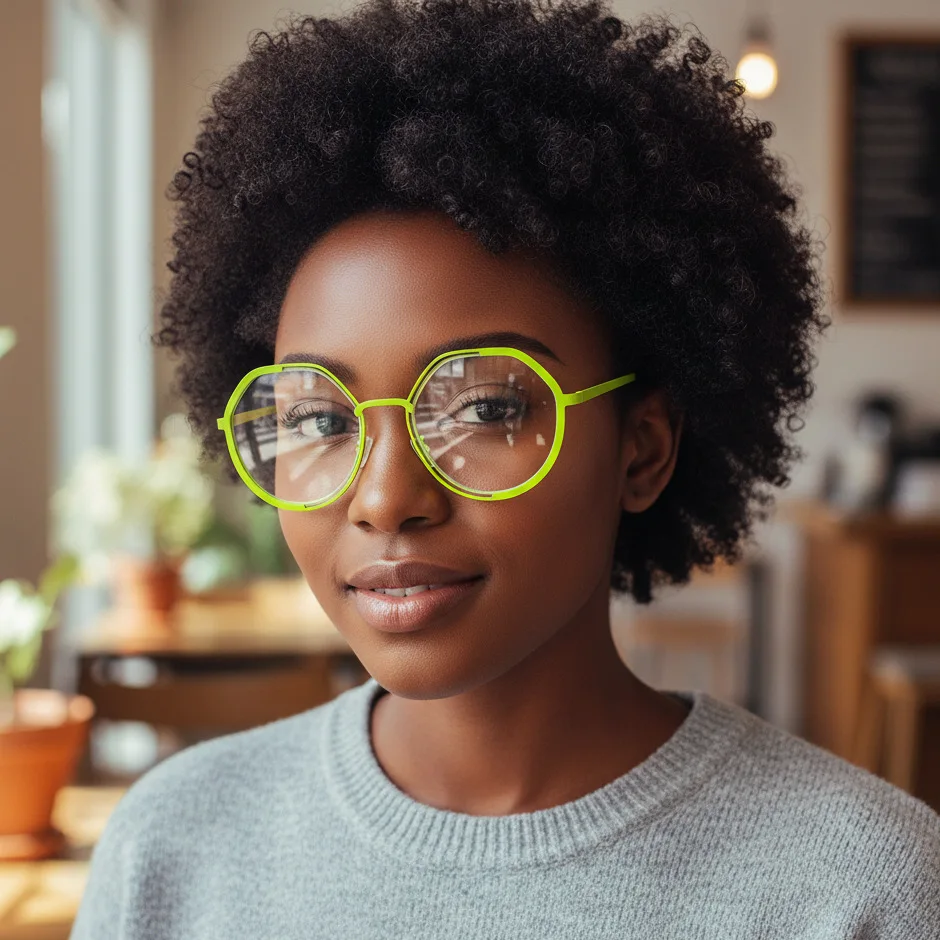 نظارات معدنية مضلعة عصرية للنساء 2025 إطار نظارات قراءة كلاسيكية جديدة مضادة للضوء الأزرق #2