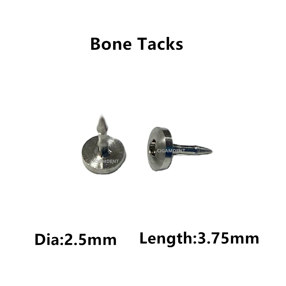 

2Pcs Dental GBR Bone Tack Mini Screw Titanium Pins Guided Bone Regeneration Tac Membrane Fixation Surgical Implant Instruments