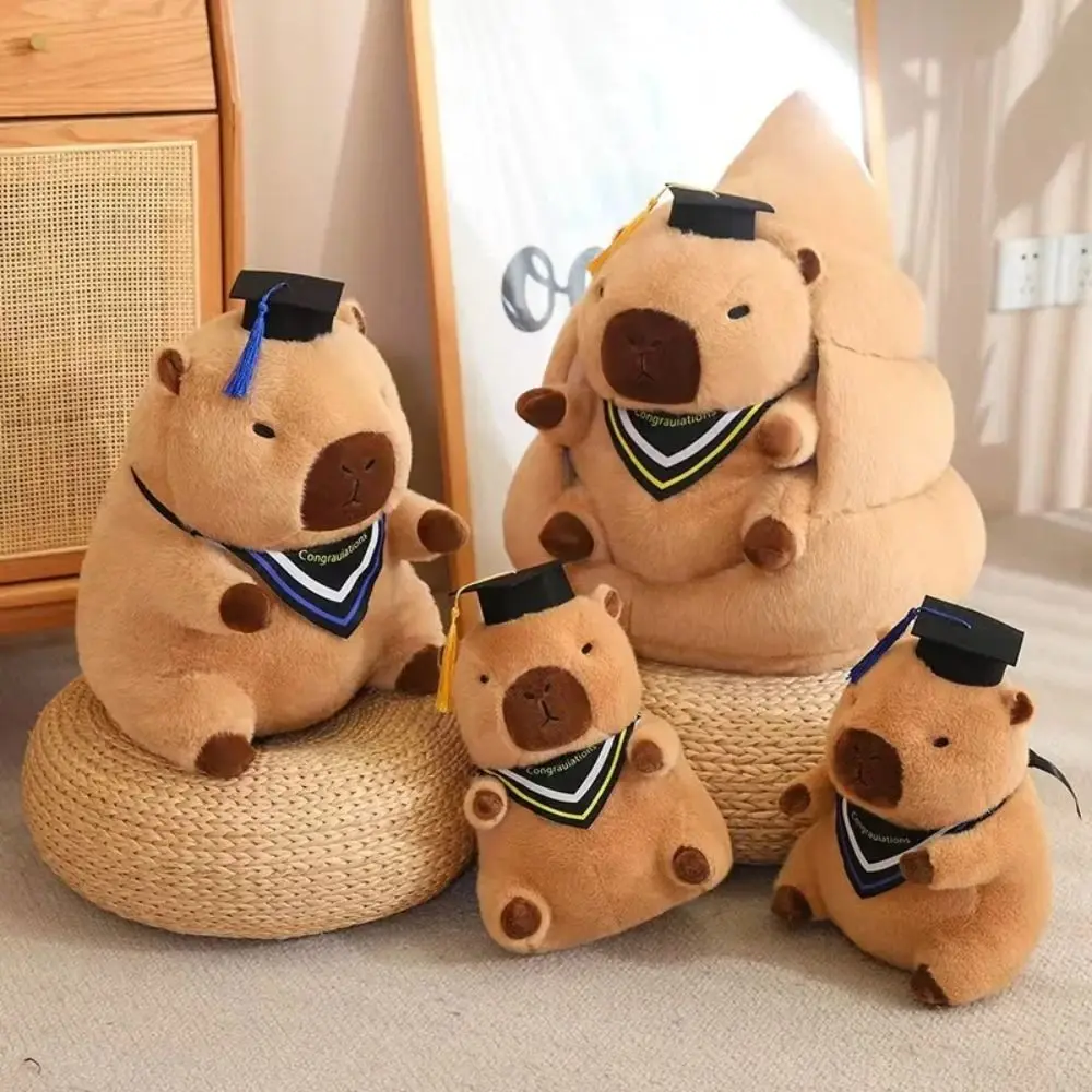 

Capybara Graduate Capybara Plush Dolls Cloth Doll Simulation Capibara Anime Fluffty Toy Cute Doll 30cm/40cm Capybara Plush Doll