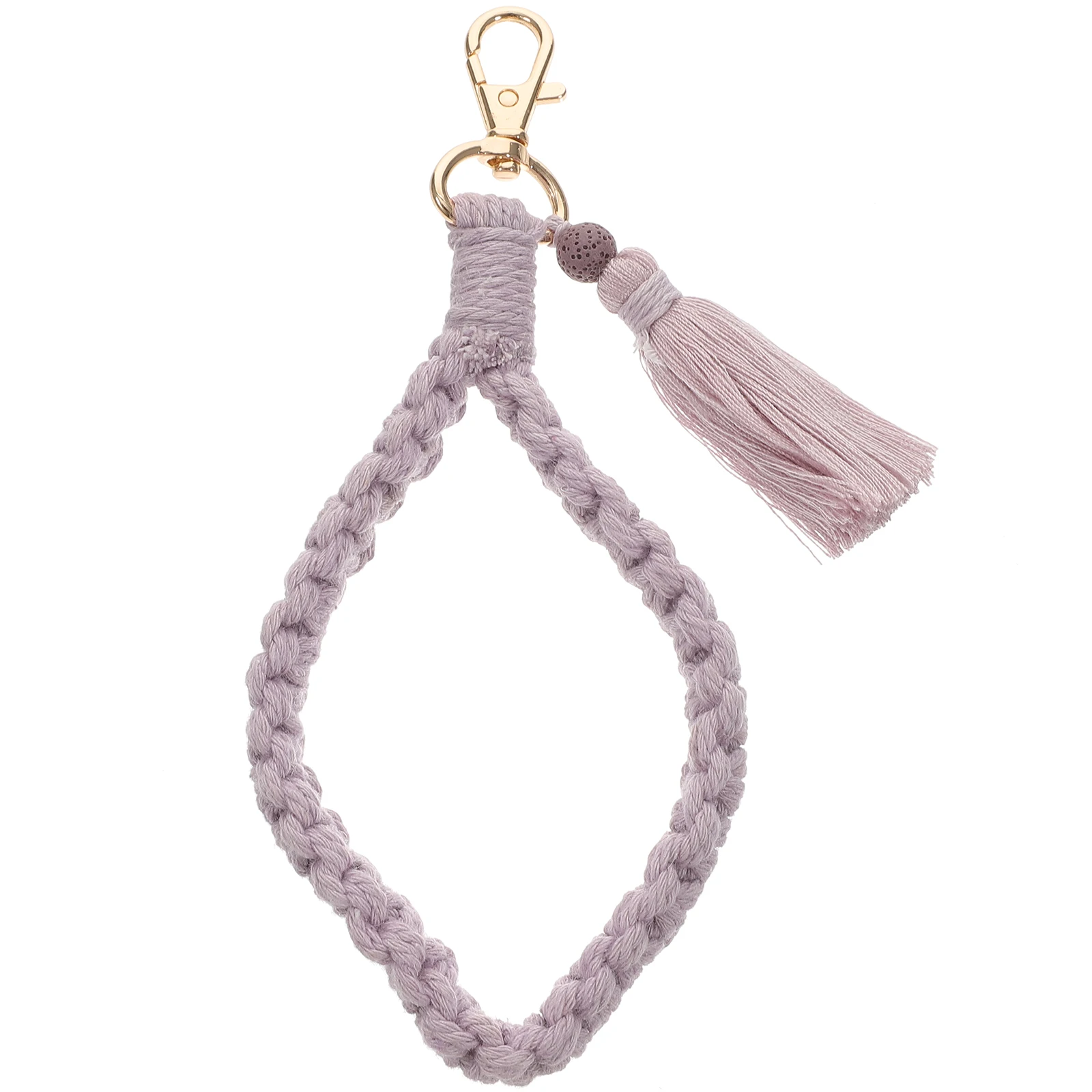 

Retro Ethnic Keychain Wristlet Lanyard Macrame Tassel Zinc Alloy Cotton Rope Pendant Bag Accessory Gift Idea Boho Style