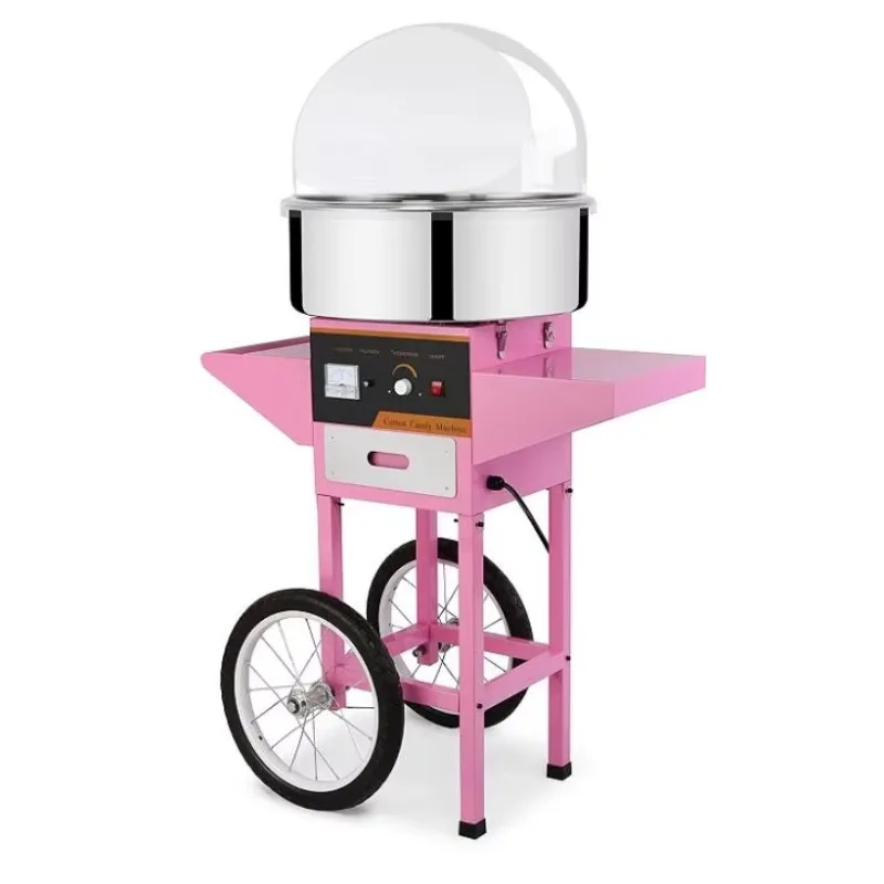 Commercia Electric Sugar Cart Professional Cotton Candy Machine Home Cotton Candy Floss Machine with Cart