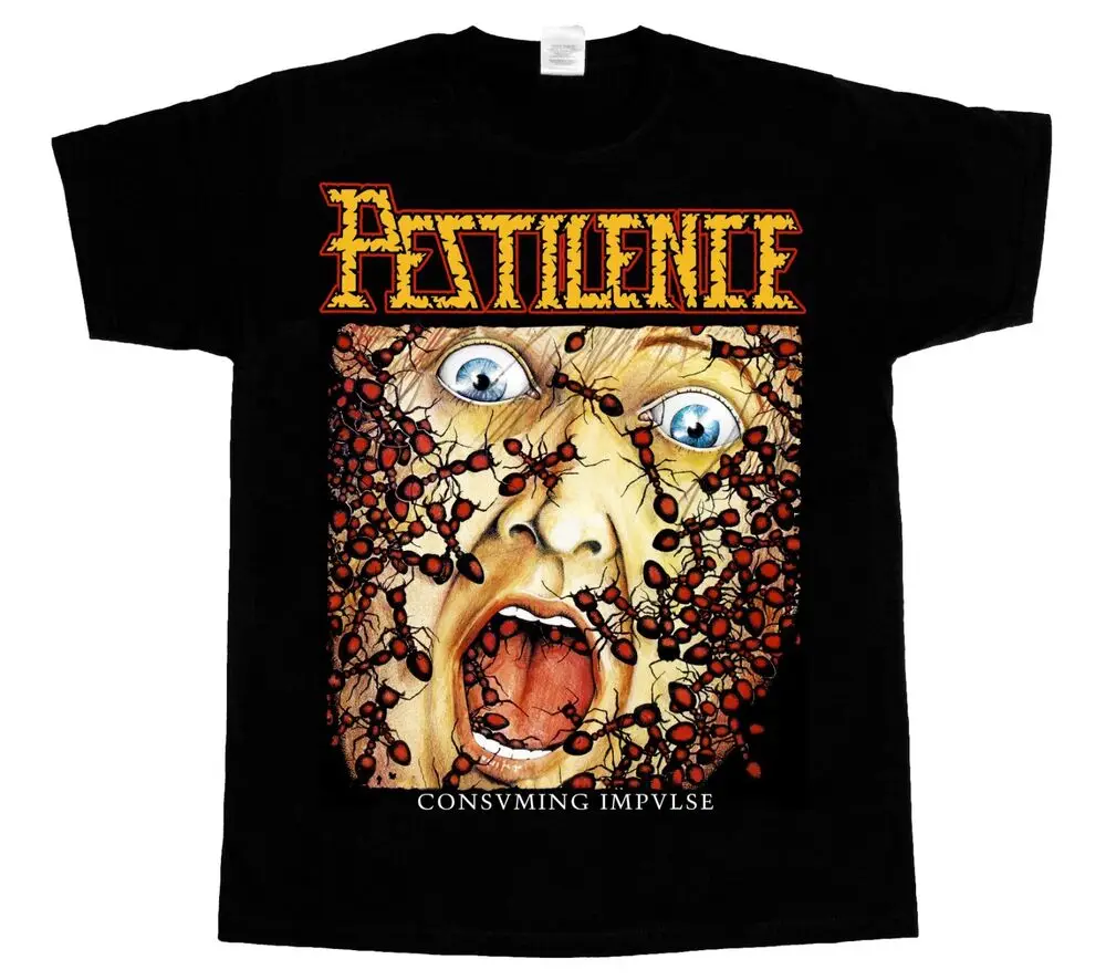 Pestilence Consuming Impulse Short - Long Sleeve New Black T-SHIRT 345XL-