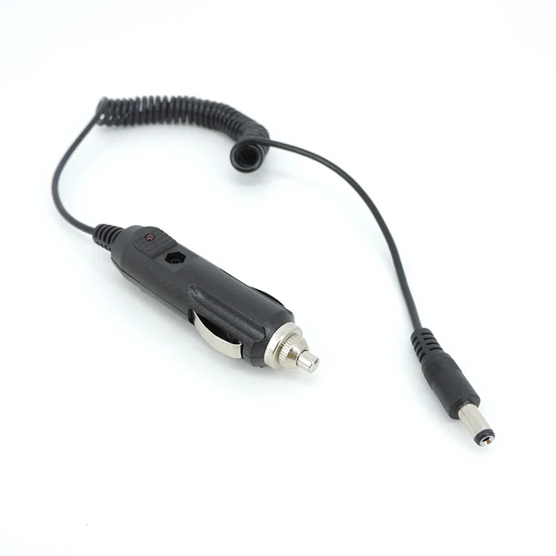 DC 12V 24V Car lighter Charger to 5.5x2.1mm Charging power supply connector Cable Spring Cord Line w28