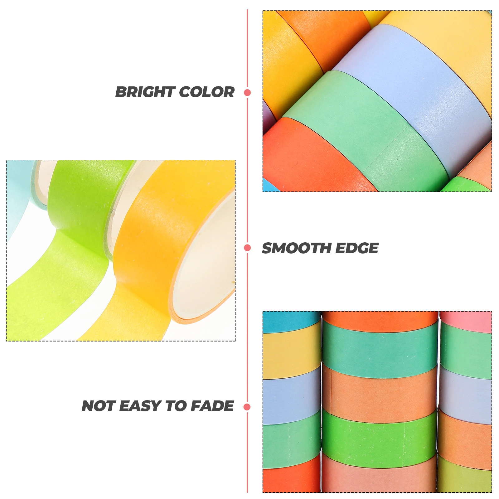 

24 Rolls Washi Tape DIY Decorative Paper Tapes for Scrapbooking Journal Gift Wrapping Bright Color Practical Use Experience