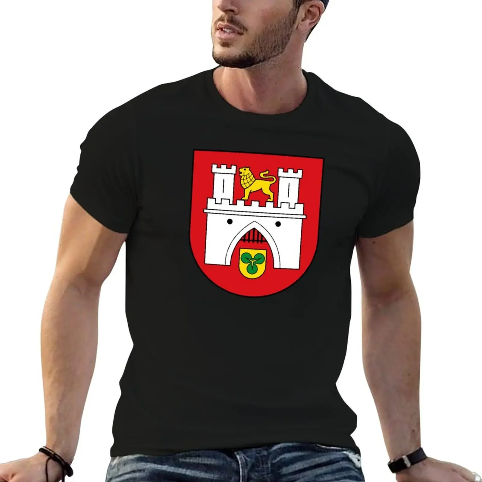 

Coat of Arms of Hanover, Germany T-Shirt basketball graphic tees plus size clothes mens t shirts pack