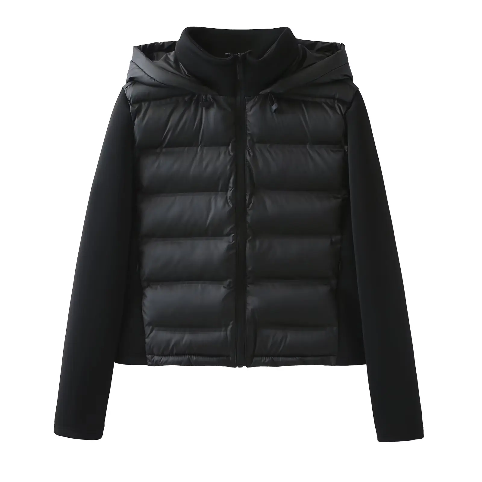 JNLEAOG Spring New Women's Faion Design Warm Cotton Coat Long Sve Outerwear Sli Polyester Fabric Ladies Jaet image 5