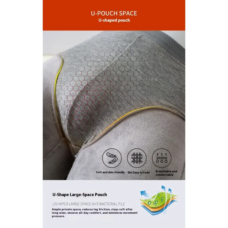 Roupa interior térmica masculina inverno algodão forrado boxer briefs extra longo grosso quente cuecas calças de tempo frio quente confortável