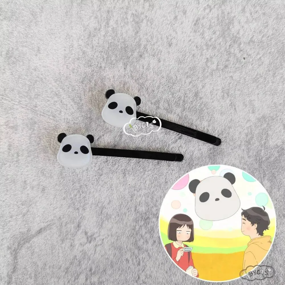Anime nuevo Skip And Loafer Iwamura Mitsumi Cos tocado acrílico Cosplay Panda Clip adorno para el cabello horquilla joyería regalos niñas
