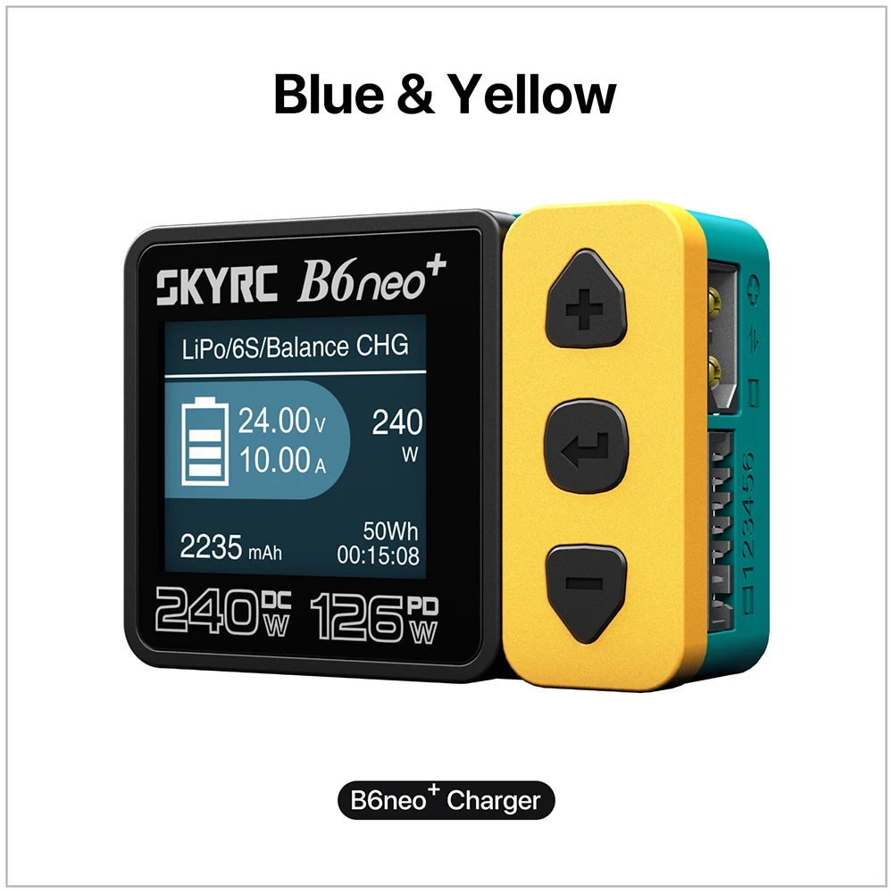 ​ SKYRC B6neo+ Smart Charger High Power DC240W PD126W Meertalige balanslader 600mA XT60/Type-C /PSA100 voedingsadapter