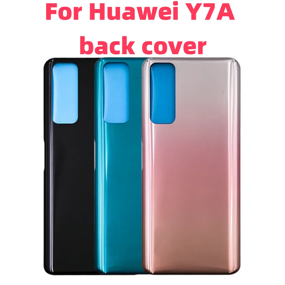 Back cover  For Huawei Y7A Battery Cover Back Glass Panel Rear Housing Door Case Replacement