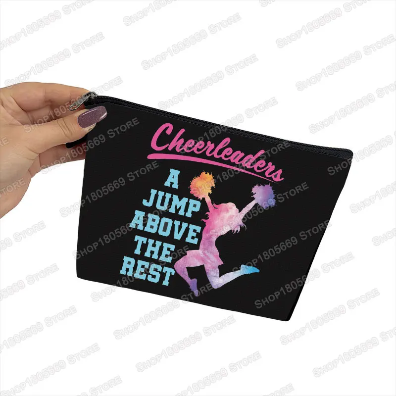 Cheerleading Girls Cosmetic Bag Women Lipstick Key Storage Bags Cheerleader Cosmetic Case Female Mini Pouches Toiletry Kit Gift