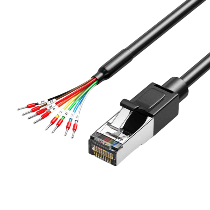 Câble de bornier RJ45 à RS485/232, commutateur à tête unique 8P8C, ligne de débogage de Port réseau, fil de connexion de Port série PLC